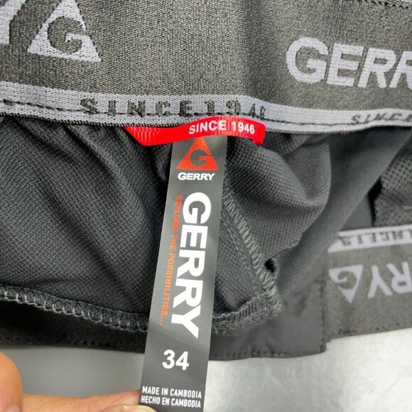 NWOT Gerry Men's Size 34 Black Polyester Tech Cargo Shorts - Picture 4 of 9